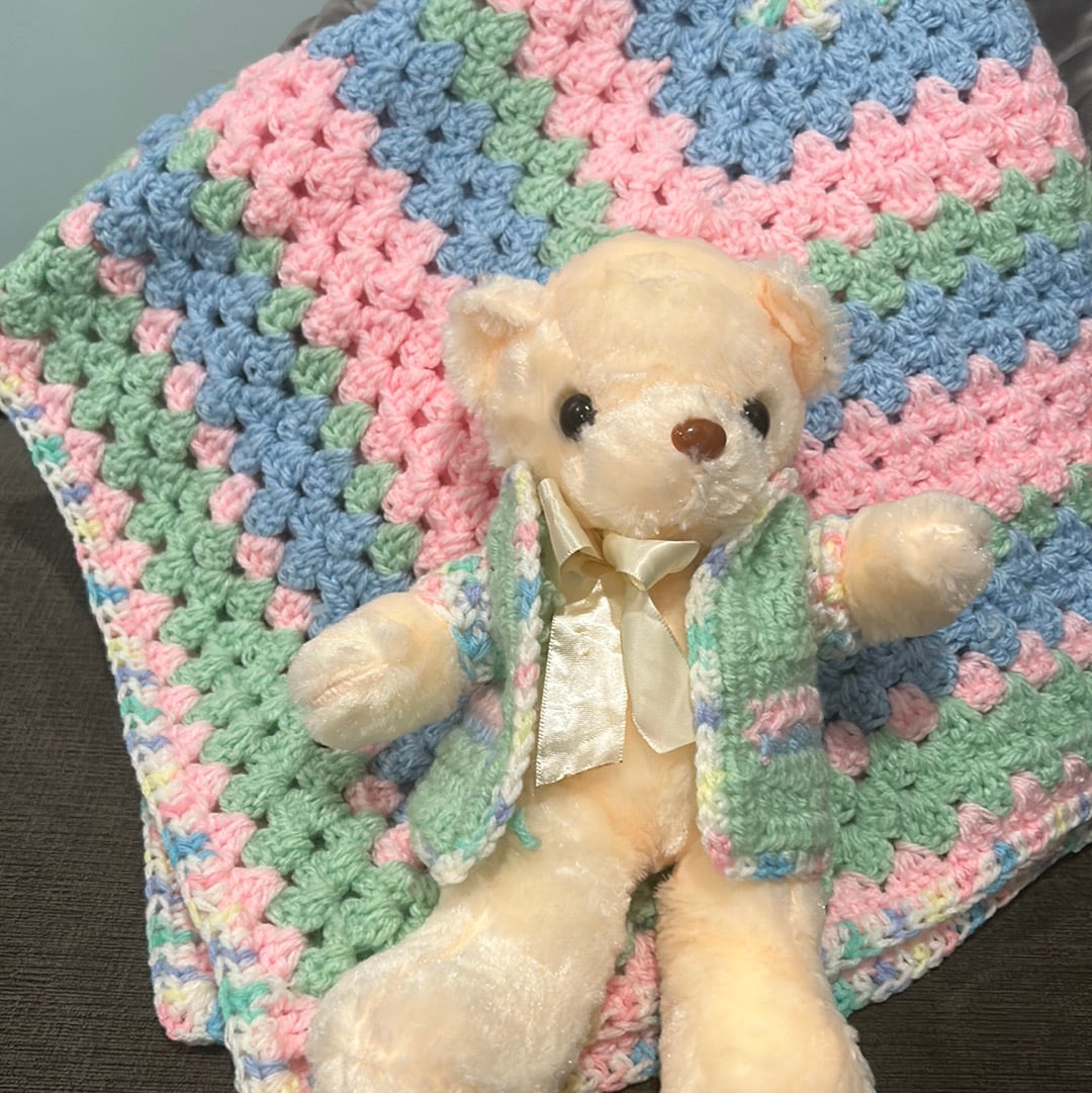 Baby Blanket with Teddy