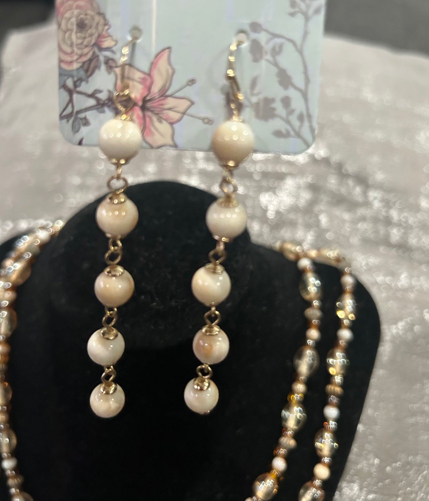 Beaded Necklace & Earring set