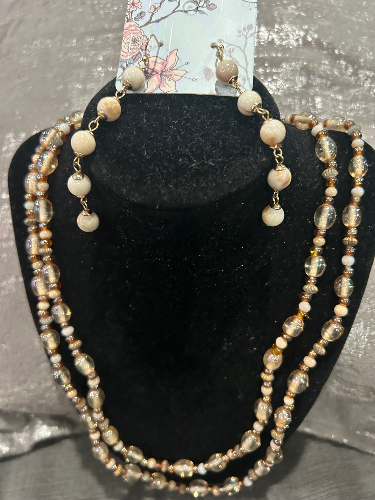 Beaded Necklace & Earring set
