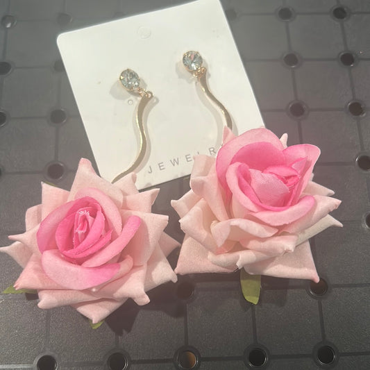 Earrings - Hanging Roses