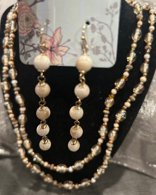 Beaded Necklace & Earring set