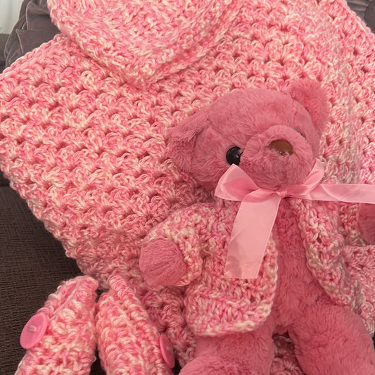 Baby Blanket with Teddy